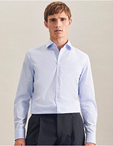 SEI-293640/293660-Mens Shirt 2 Shaped Check/Stripes Long Sleeve